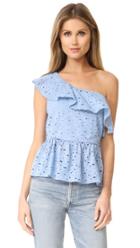 J O A One Shoulder Lace Top
