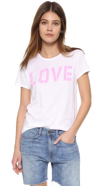 Xsel By Jacks And Jokers Love Crew Neck Tee - White