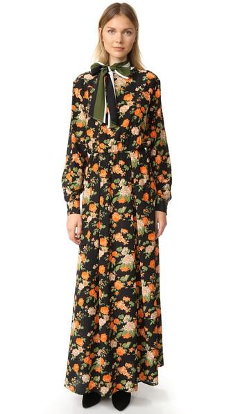 Msgm Floral Maxi Dress
