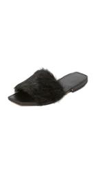 One By Parme Marin Faux Fur Slides