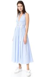 No 21 Sleeveless Striped Long Dress