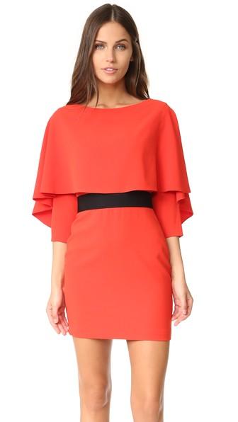 Alice Olivia Cairo 3 4 Sleeve Boat Neck Dress