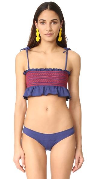 Lisa Marie Fernandez Selena Smocked Bikini Set