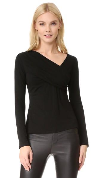 L Agence Karlie Faux Wrap Top
