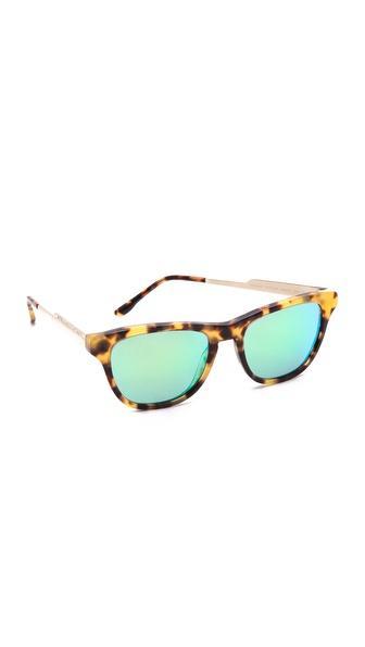 Stella Mccartney Square Mirrored Sunglasses - Spotty Tortoise/green Mirror