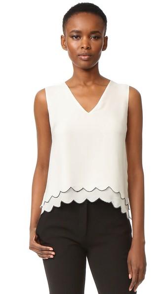 Jenni Kayne Scallop V Neck Shell Top