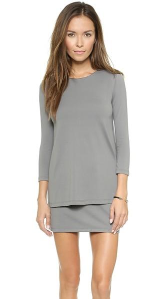 Susana Monaco Double Layer Crew Dress
