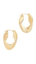 Soave Oro Polished Twisted Hoop Earrings