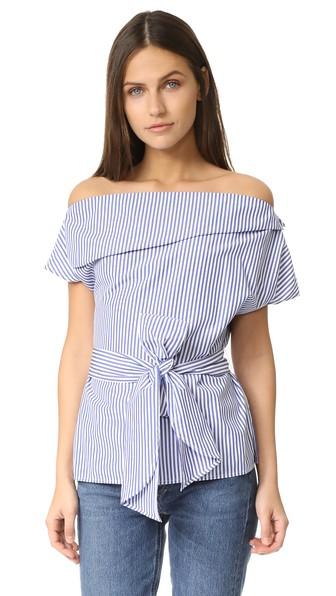 J O A Off The Shoulder Stripe Tunic