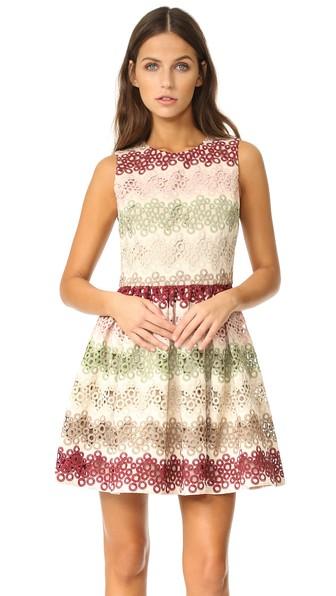 Alice Olivia Joyce Crew Neck Party Dress