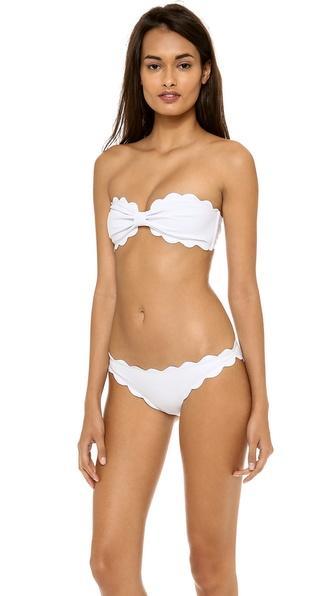 Marysia Swim Antibes Scallop Bikini Top - White