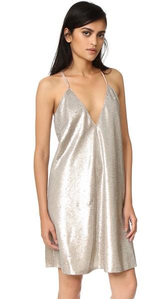 The Jetset Diaries Gold Diamond Mini Dress