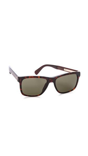 Marc Jacobs Sunglasses Square Frame Sunglassses - Havana/green
