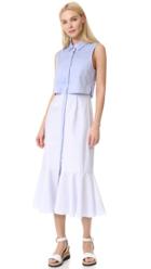 Jonathan Simkhai Cutout Strap Oxford Dress