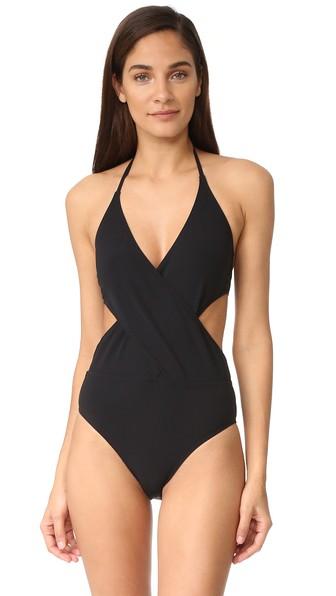 Tory Burch Solid Wrap One Piece