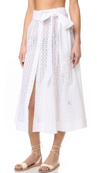 Lisa Marie Fernandez Eyelet Beach Skirt