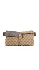 What Goes Around Comes Around Gucci Canvas Waist Pouch Previously Owned 