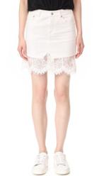 Mcq Alexander Mcqueen Short Hybrid Lace Skirt