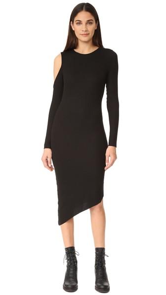 The Hours Cold Shoulder Slit Dress