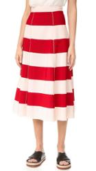 Rossella Jardini Striped Flared Skirt