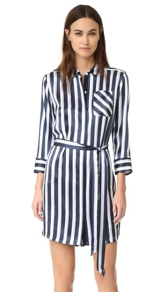 Atm Anthony Thomas Melillo Striped Shirtdress