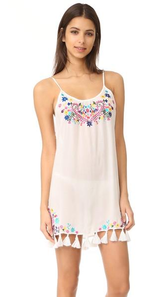 Bindya Embroidered Floral Cover Up Dress