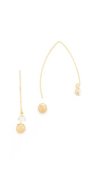 Rebecca Minkoff Crystal Drop Hard Threader Earrings
