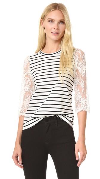 Leur Logette Lace Sleeve Top