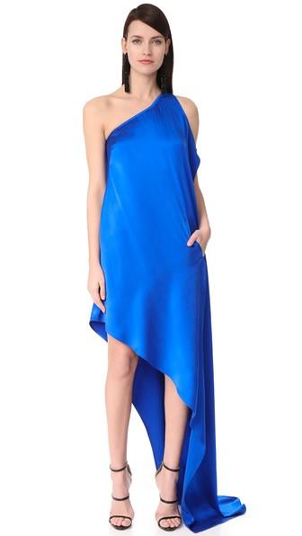 Kaufmanfranco One Shoulder Asymmetrical Gown