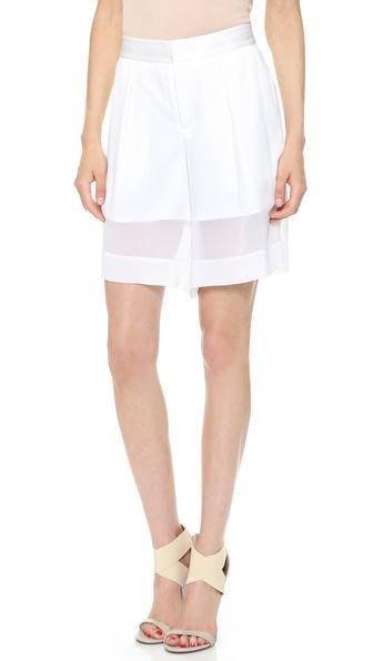 Club Monaco Dree Cullotte Shorts - White
