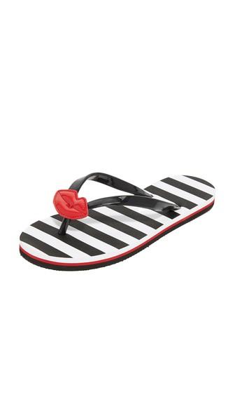 Alice Olivia Carly Lips Flip Flops