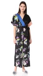 Diane Von Furstenberg S S Faux Wrap Jumpsuit