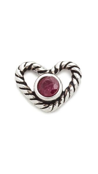 Marc Jacobs Rope Heart Single Stud Earring