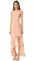 Alice Olivia Carma Asymmetrical Ruffle Gown