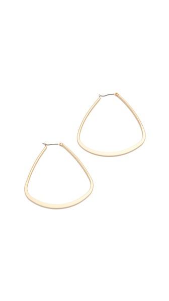 Kenneth Jay Lane Triangular Hoop Earrings