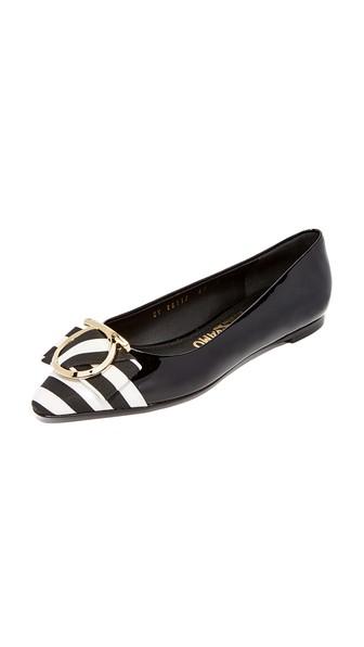 Salvatore Ferragamo Ezia Stripe Flats