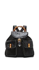 What Goes Around Comes Around Gucci Croc Bamboo Backpack