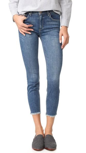 Mcguire Denim Cropped Newton Skinny Jeans With Raw Hem
