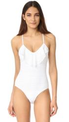 Shoshanna Ruffle Maillot One Piece