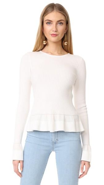 Diane Von Furstenberg Knit Peplum Top