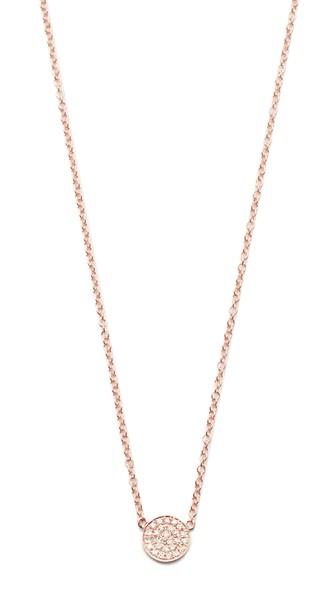 Ef Collection Diamond Mini Disc Necklace
