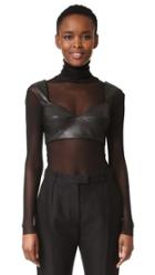 Rubin Singer Faux Leather Bra Top