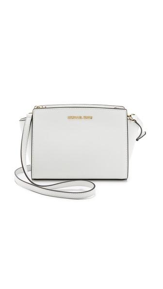 Michael Michael Kors Selma Medium Messenger Bag - Optic White