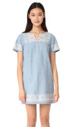 Madewell Embroidered Chambray Tunic Dress