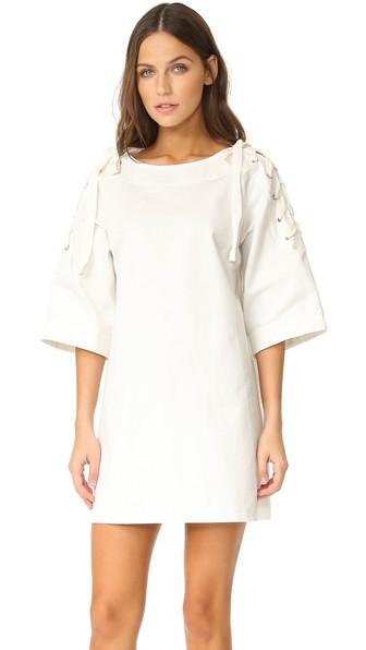 J O A Lace Up Dress