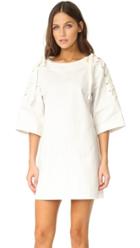 J O A Lace Up Dress
