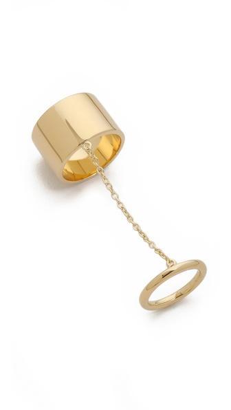 Elizabeth And James Mies Knuckle Ring - Gold
