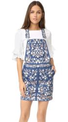 Needle Thread Denim Embroidery Pinafore Dress