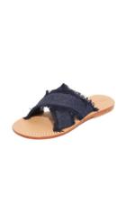 Mystique Crisscross Denim Slides