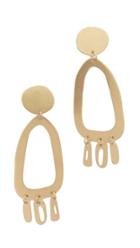Modern Weaving Odd Oval Fringe Earrings